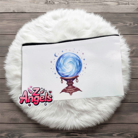 Crystal Ball Mini Pouch with Colored Zipper
