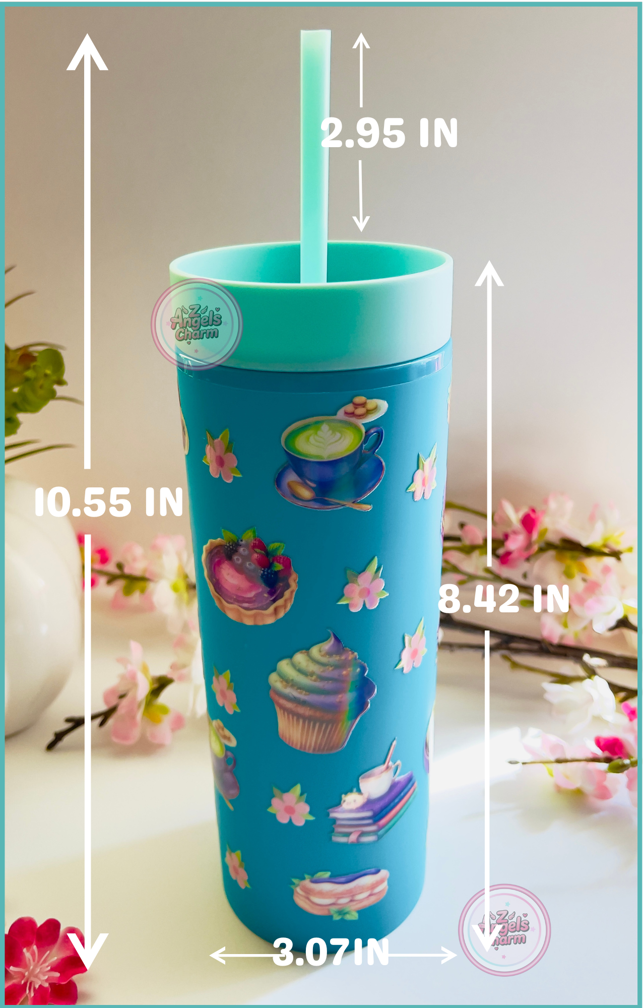 💕Purple Dessert Holographic Effects Tumbler