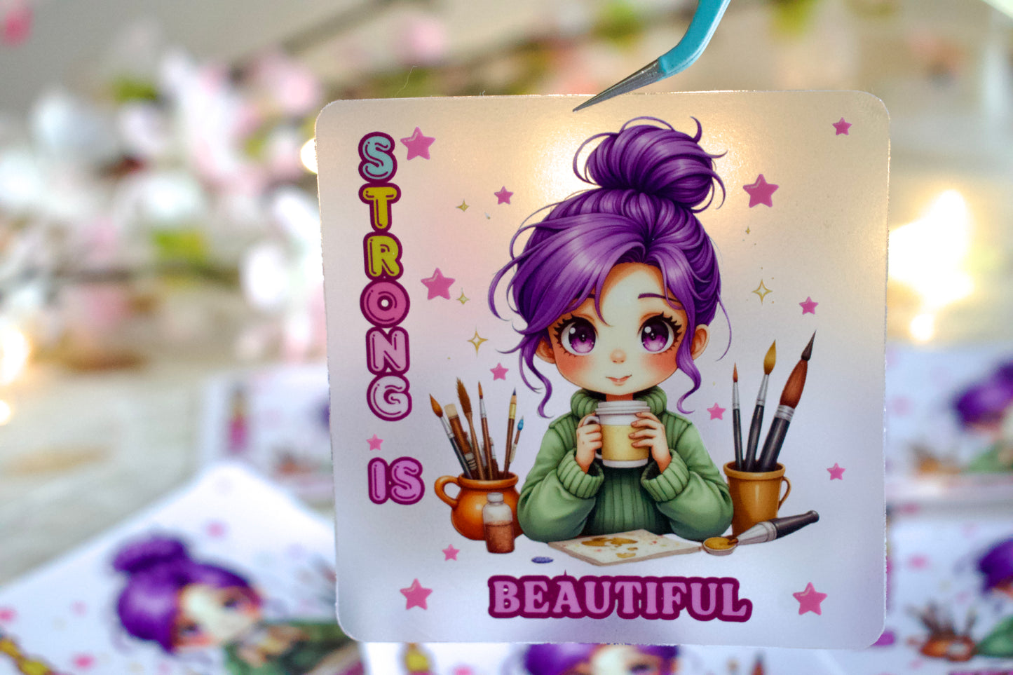 Strong is Beautiful Vinyl Clear Sticker