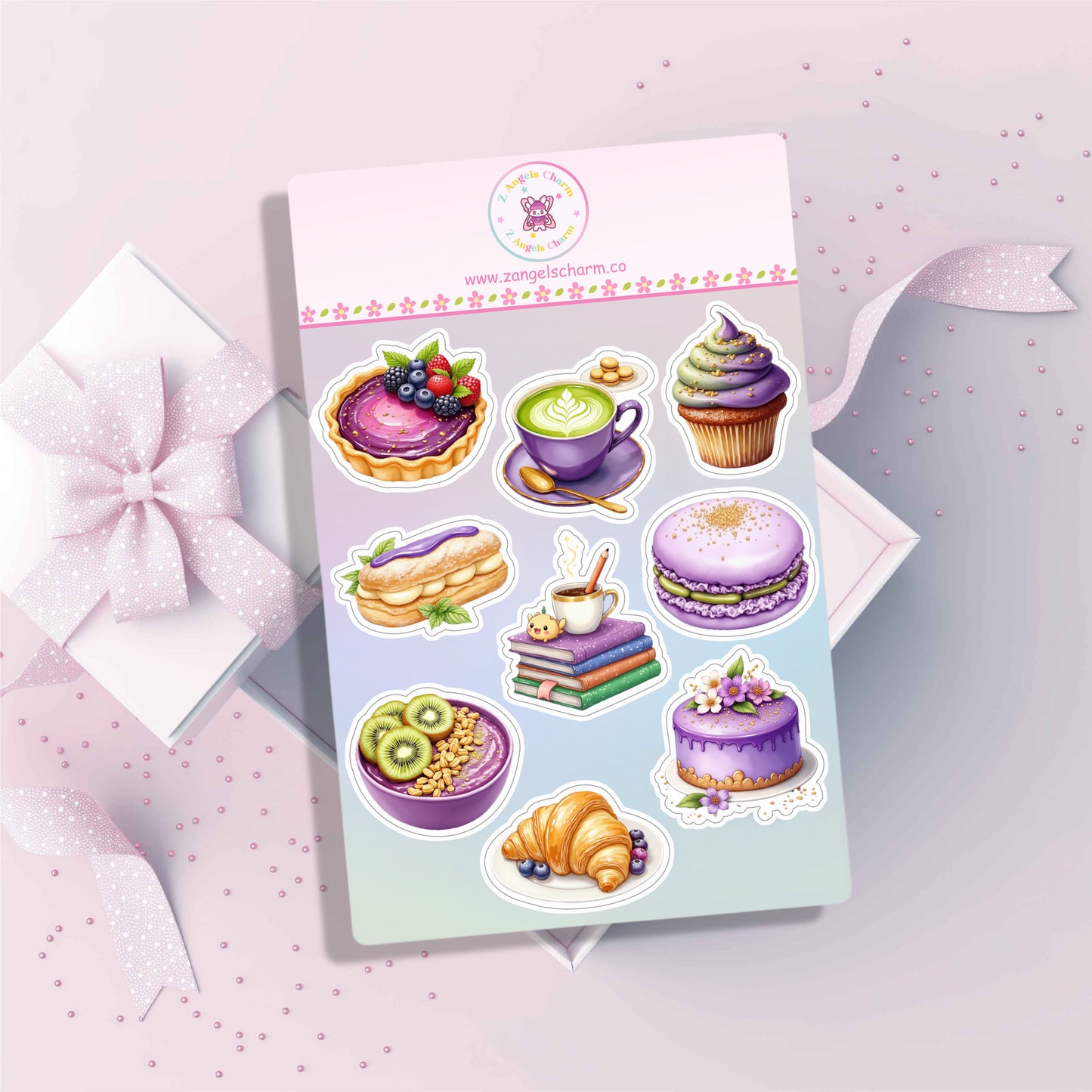 ๐ธ Purple Dessert Sticker Sheets