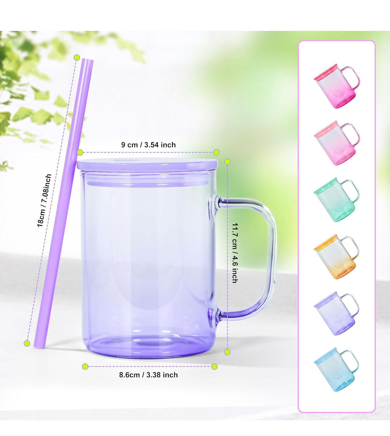 Self Love Glass Mug with Straw