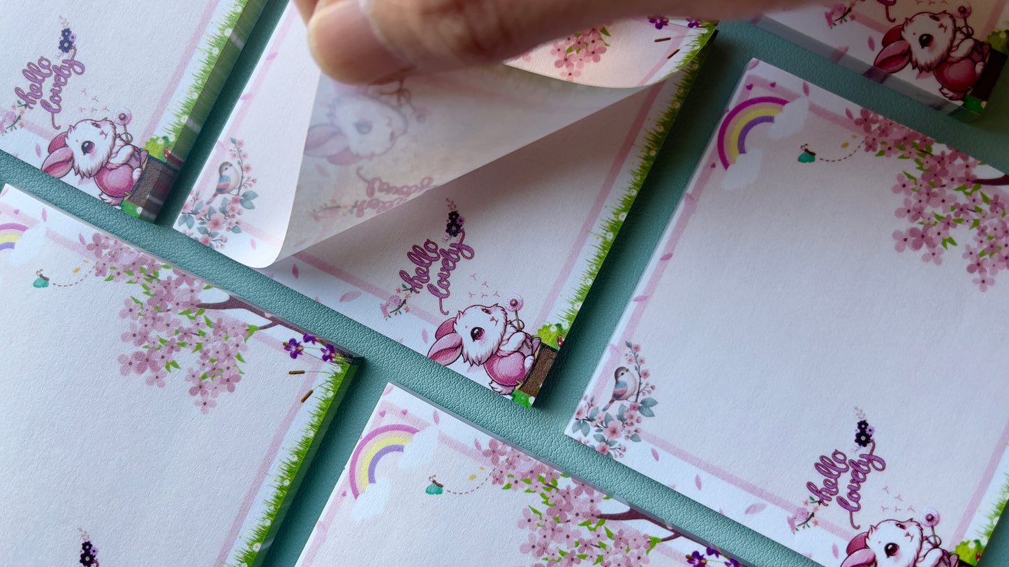 Hello Lovely Sticky Notes 3"x3"