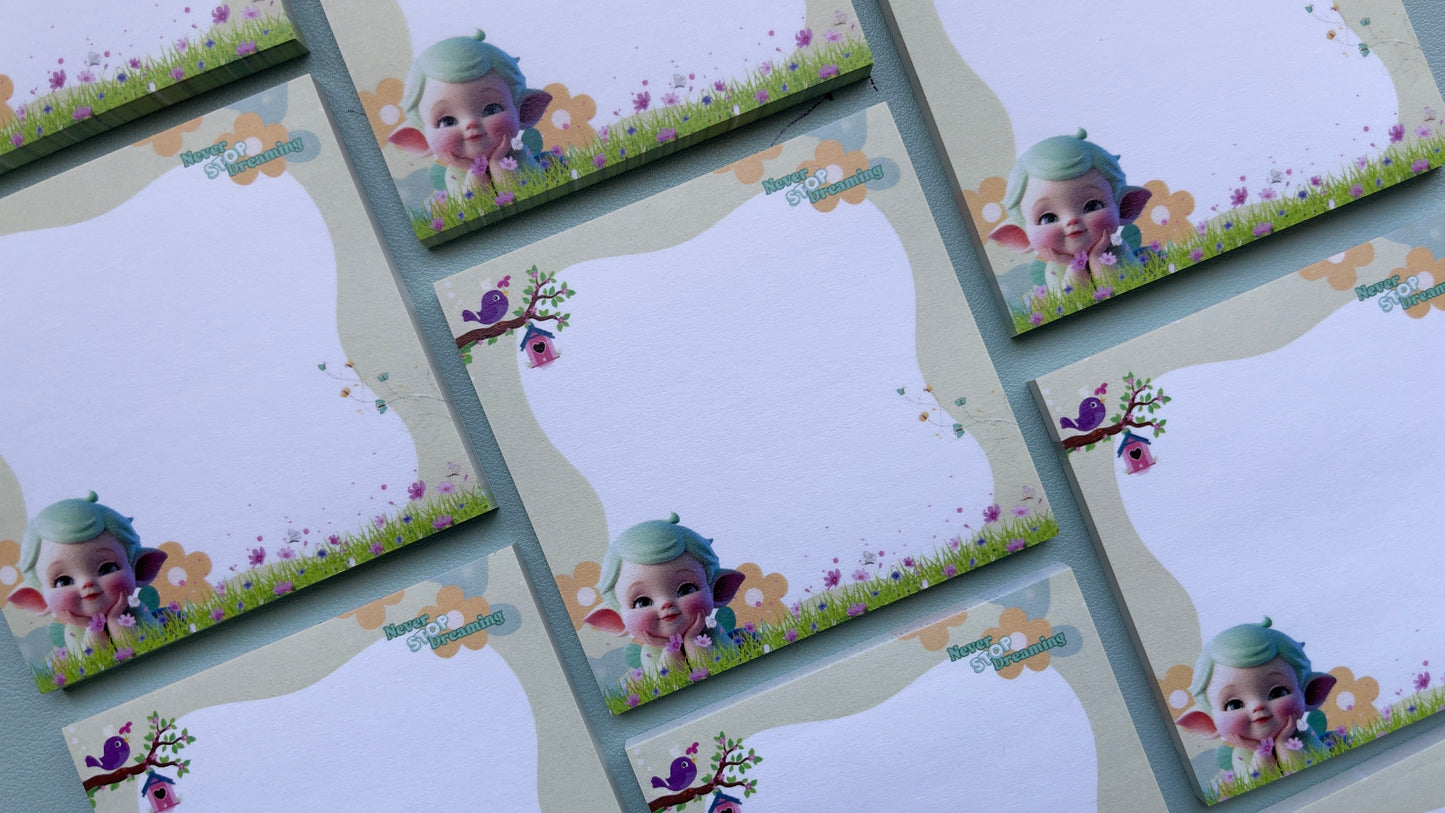 Never Stop Dreaming Sticky Notes 3"x3"