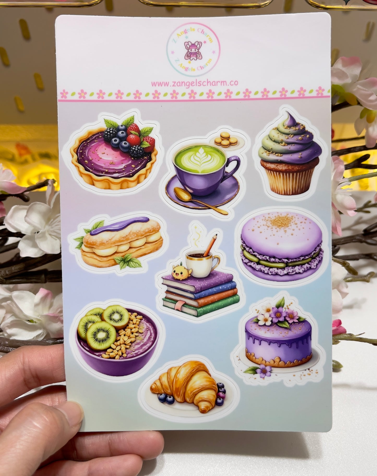 ๐ธ Purple Dessert Sticker Sheets