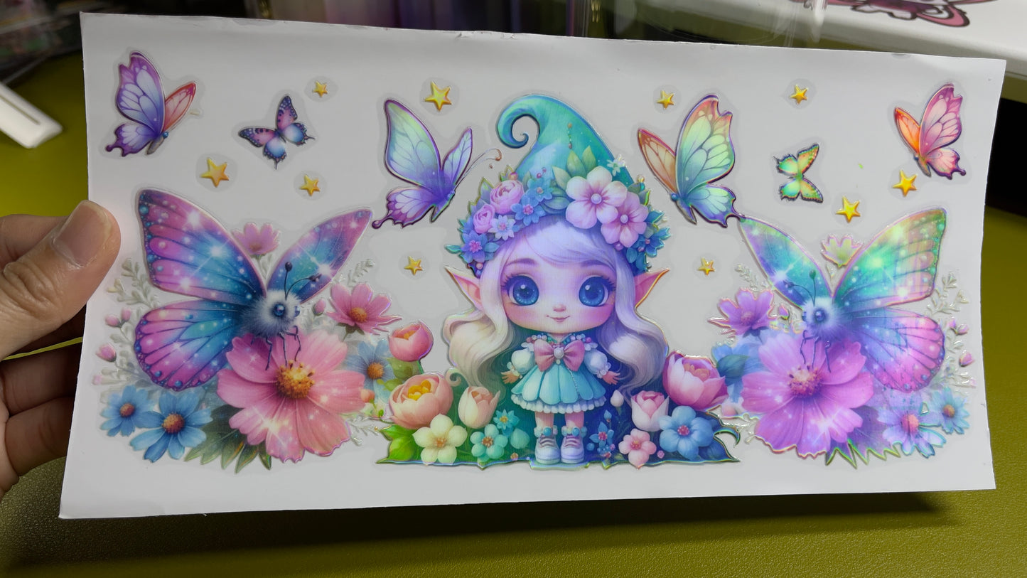 Butterfly Fairy UV DTF Transfer Cup Wrap (16oz)