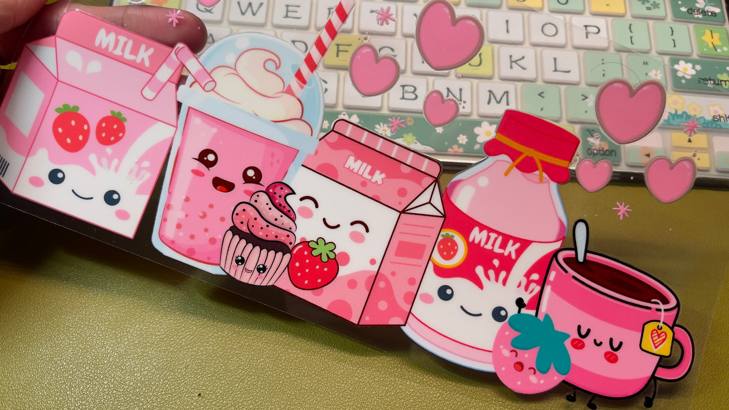 Pink Milk Drink ā 16oz. UV DTF Cup Wrap Collections š Double Side