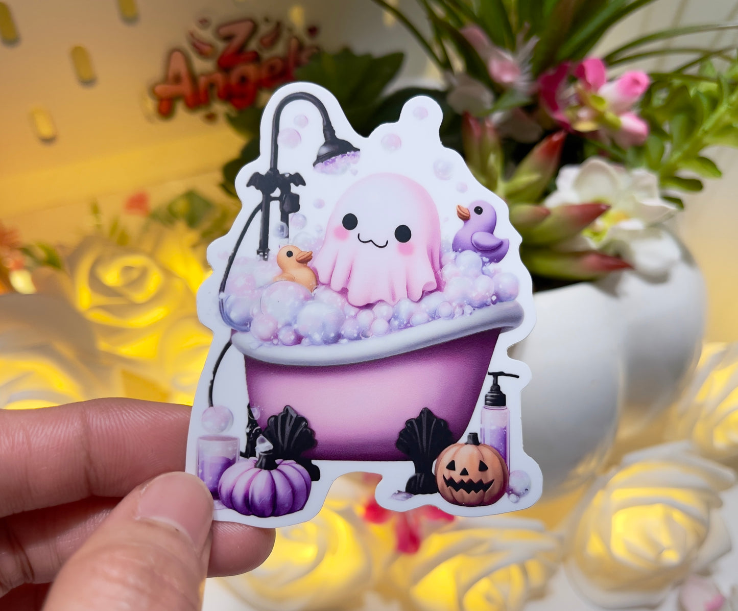 Boo Bubble Bath Time Vinyl Sticker