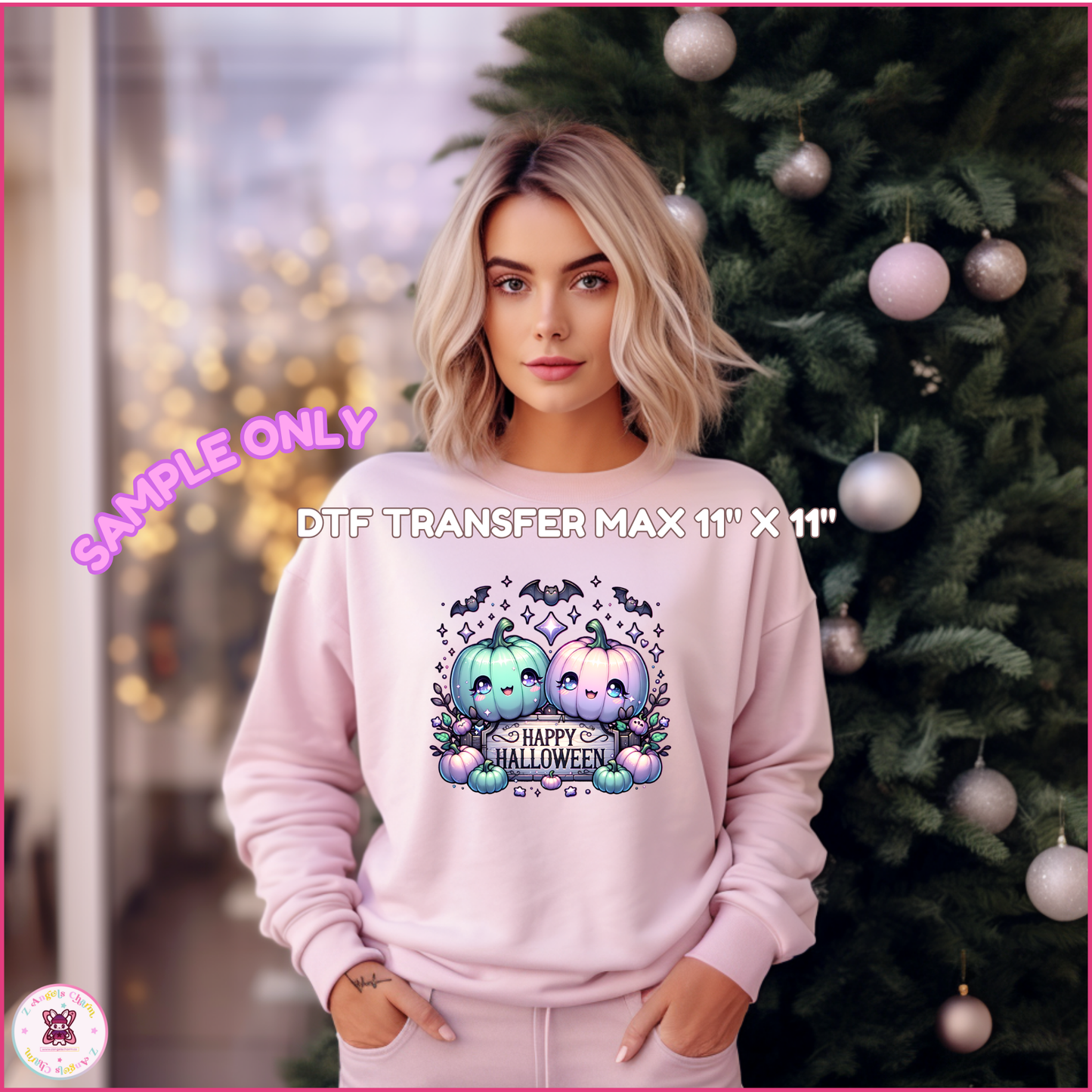 Spooky Twin Pumpkin Full of Charm! 👻 DTF Transfers (up to 11"x11")