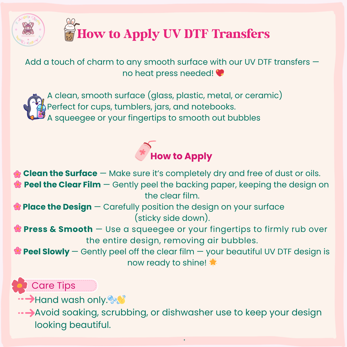 Bloom & Shine Holographic UV DTF Cup Wrap (16oz)