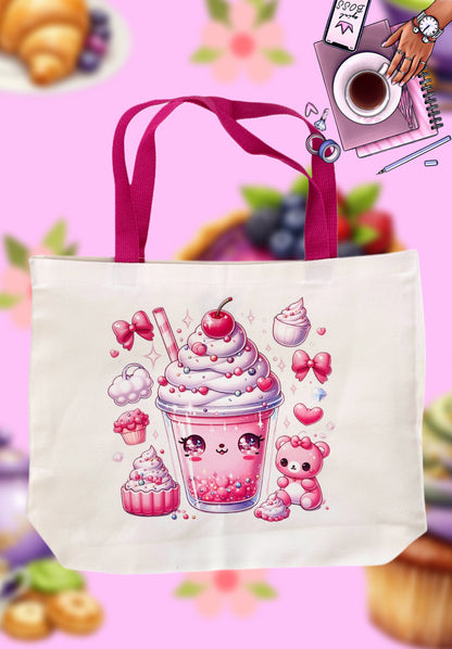 Pink Bear Tote Bag