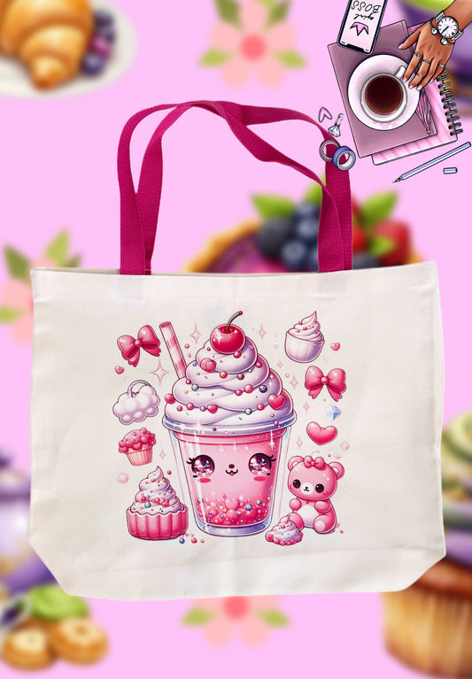 Pink Bear Tote Bag