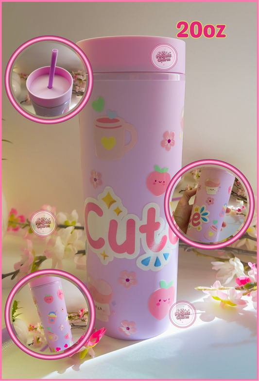 💕 Cute Pastel Tumbler — Sweet & Cozy Sips 💕
