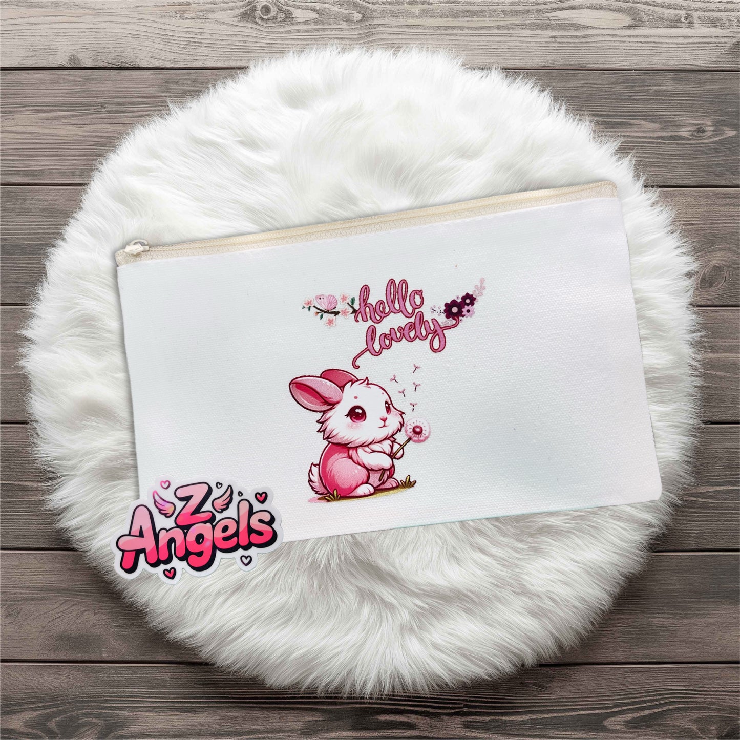 Hello Lovely Mini Pouch with Colored Zipper