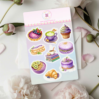 🌸 Purple Dessert Sticker Sheets