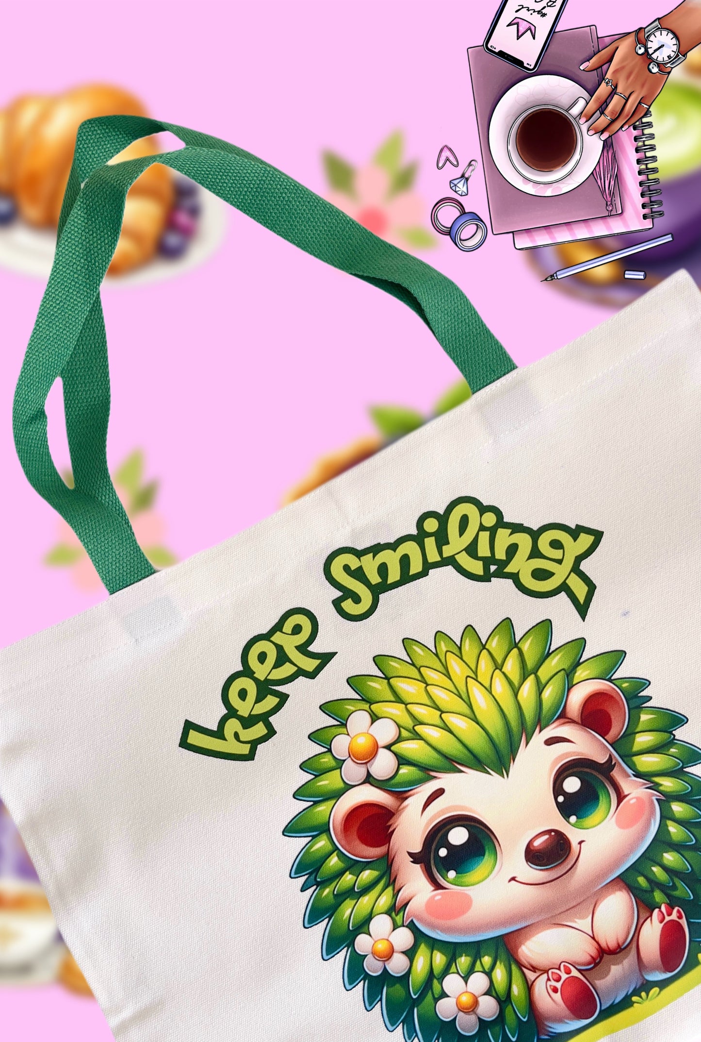 Keep Smiling Tote Bag