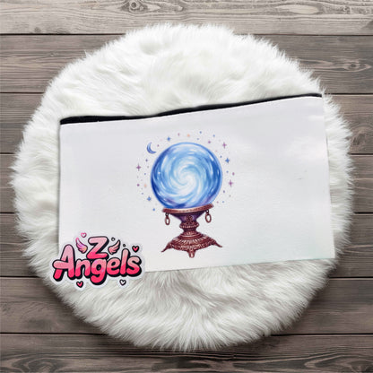 Crystal Ball Mini Pouch with Colored Zipper