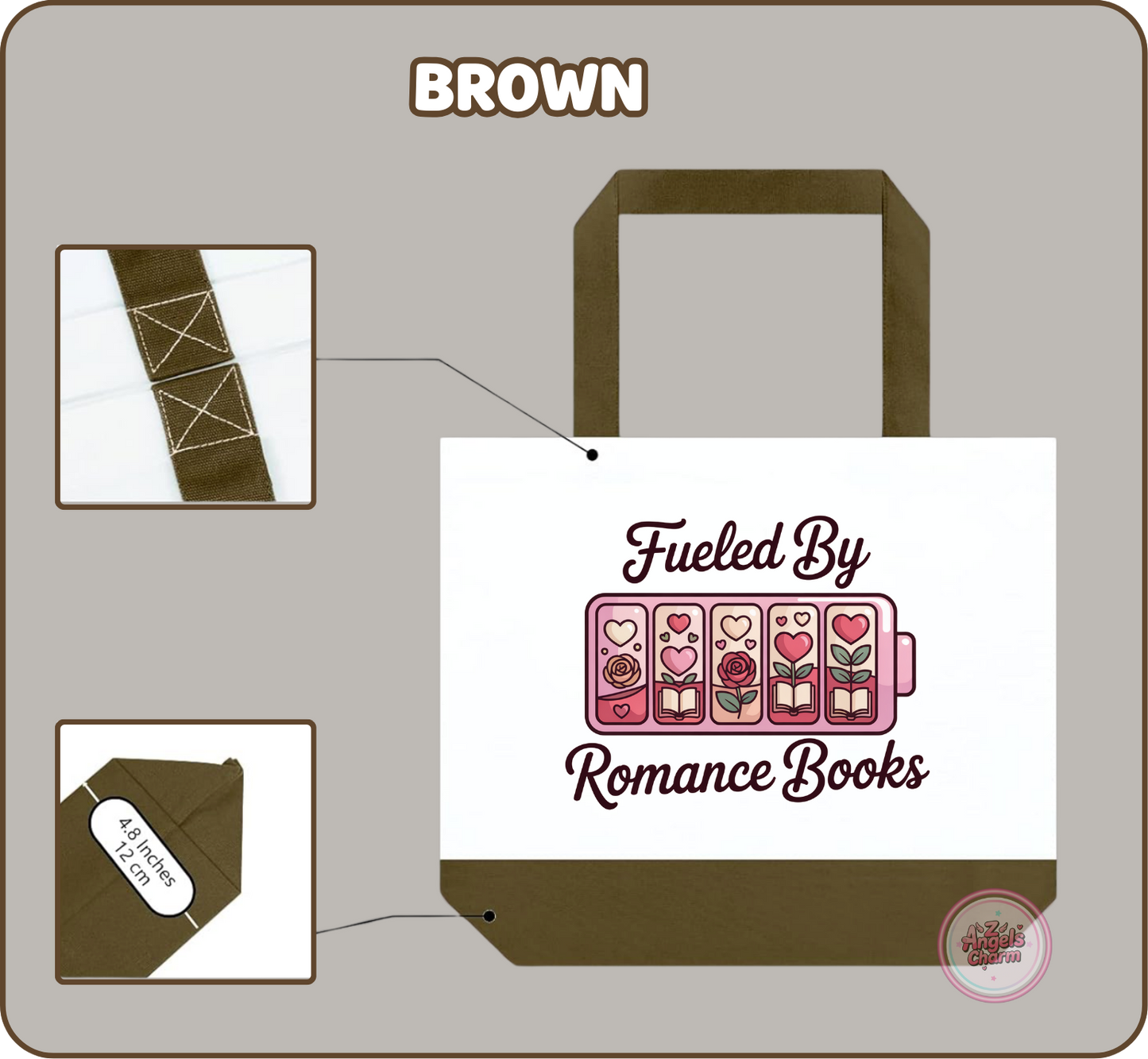 Fueled by Romance Books Tote Bag
