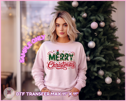Merry Christmas 🌷 DTF Transfers (ONE SIZE)