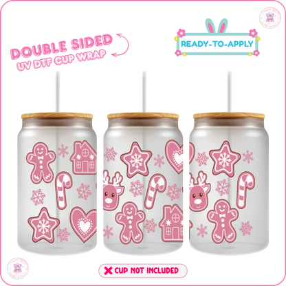 Ginger Bread – 16oz. UV DTF Cup Wrap Collections 💕 Double Sided