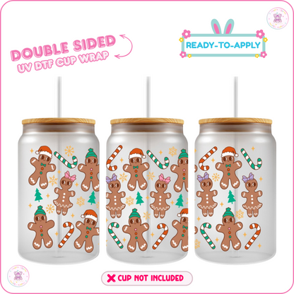 Ginger Bread – 16oz. UV DTF Cup Wrap Collections 💕 Double Sided