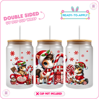 Cute Christmas Critters – 16oz. UV DTF Cup Wrap Collections 💕 Double Sided