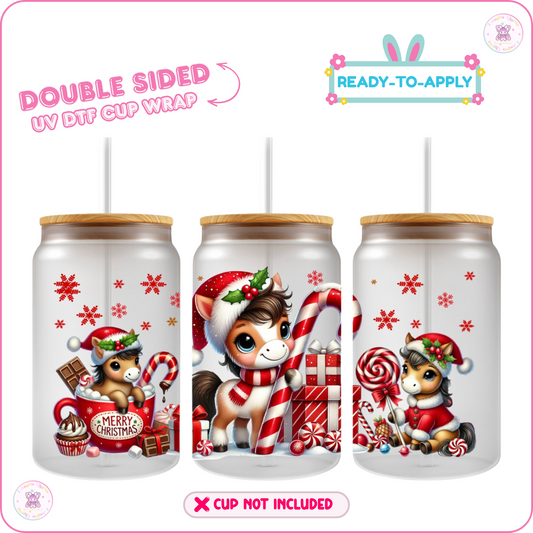Cute Christmas Critters – 16oz. UV DTF Cup Wrap Collections 💕 Double Sided