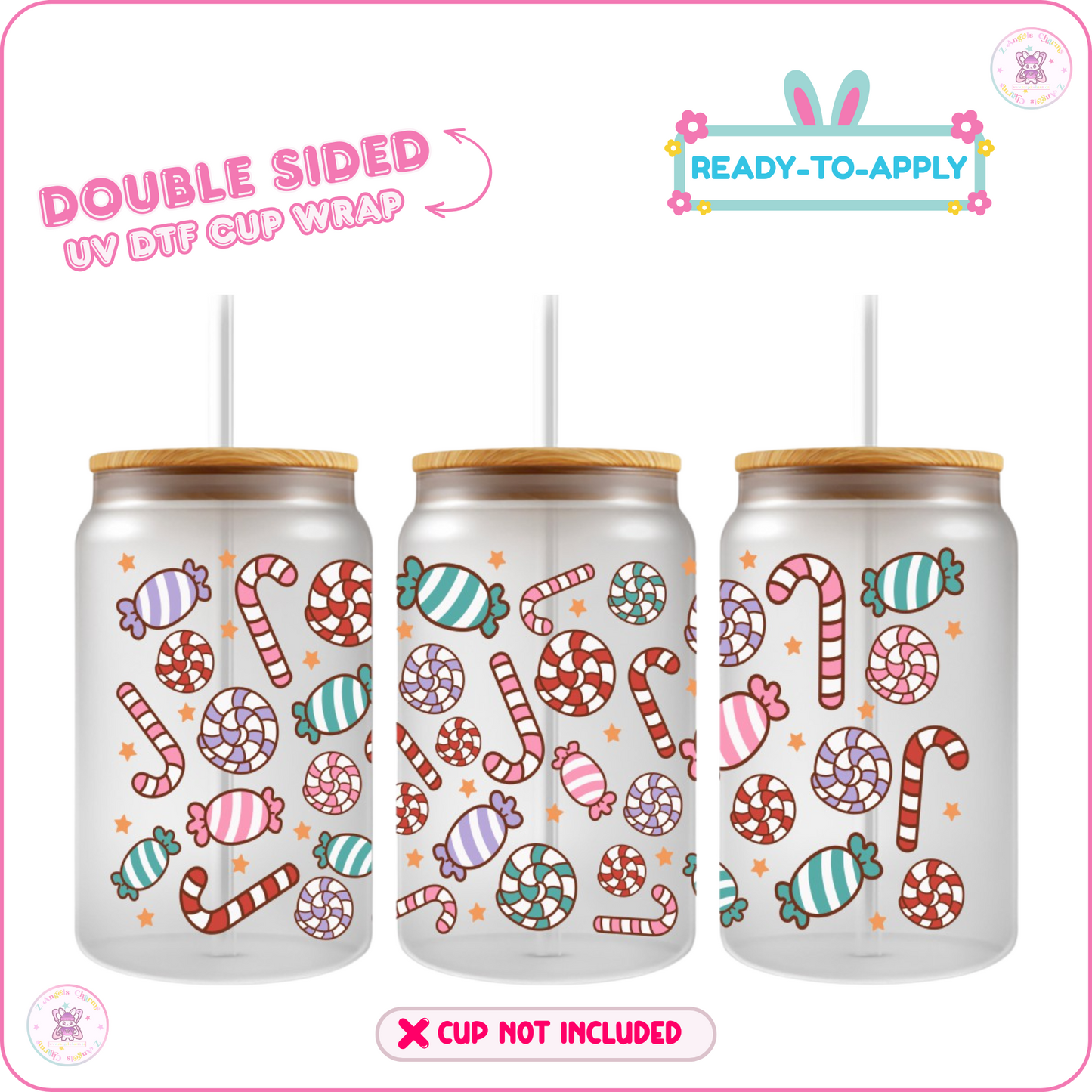Sweet Holiday Treats – 16oz. UV DTF Cup Wrap Collections 💕 Double Sided