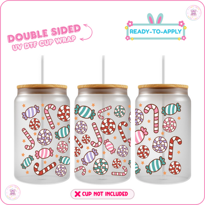 Sweet Holiday Treats – 16oz. UV DTF Cup Wrap Collections 💕 Double Sided