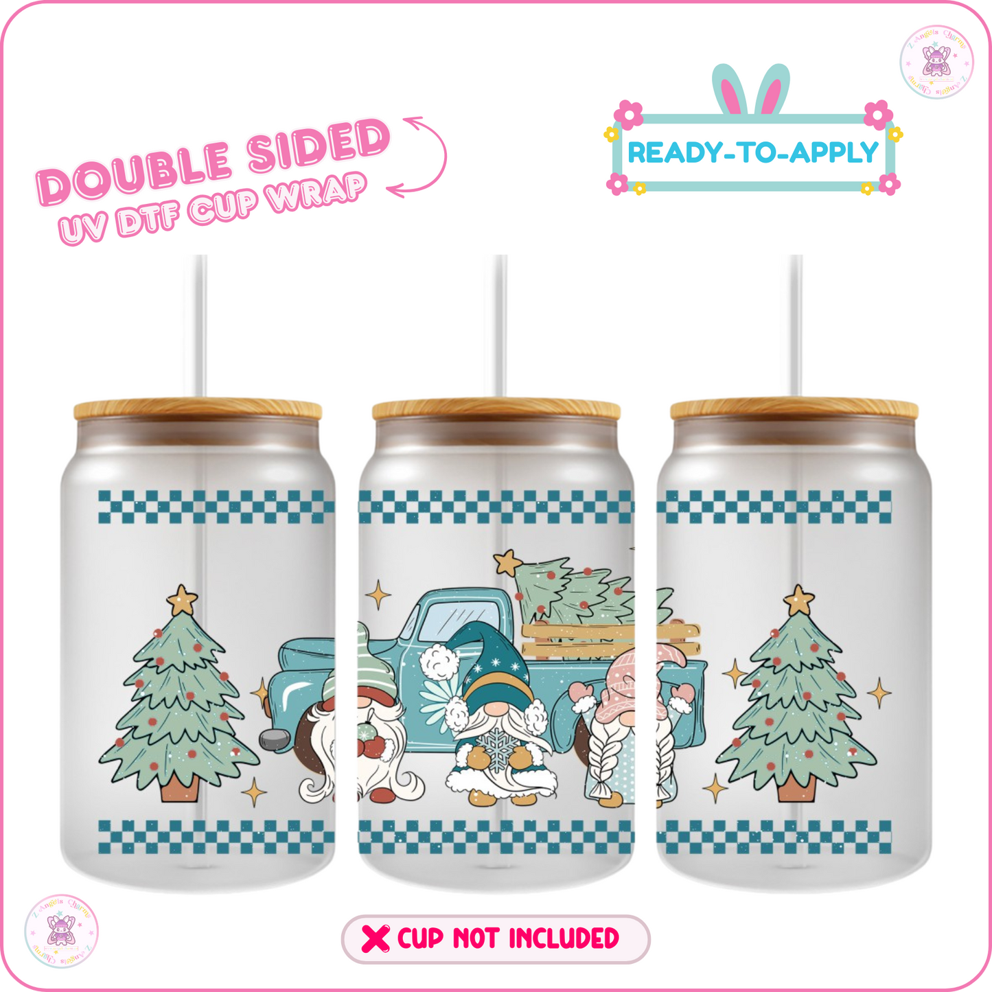 Winter Tree – 16oz. UV DTF Cup Wrap Collections 💕 Double Sided