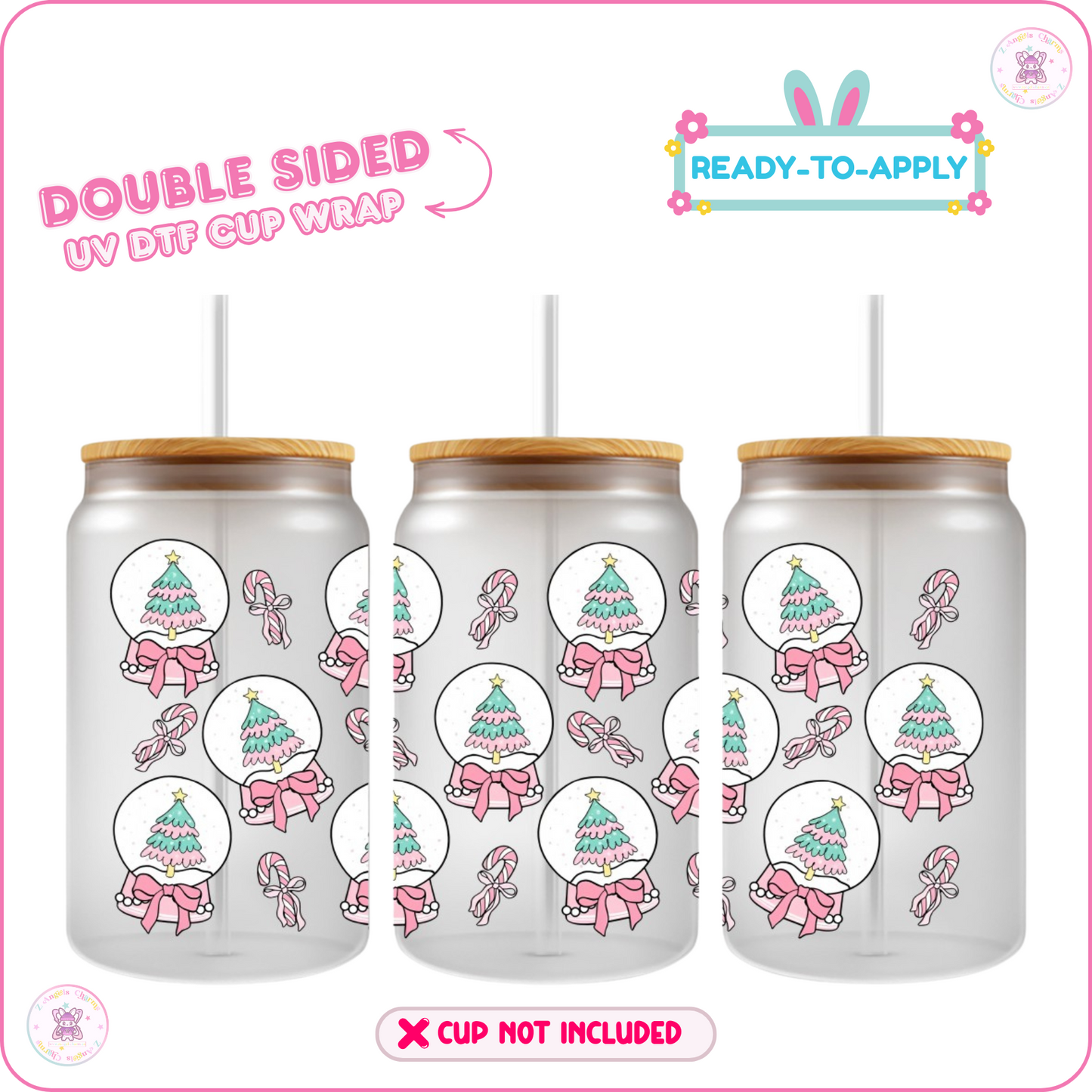 Winter Tree – 16oz. UV DTF Cup Wrap Collections 💕 Double Sided