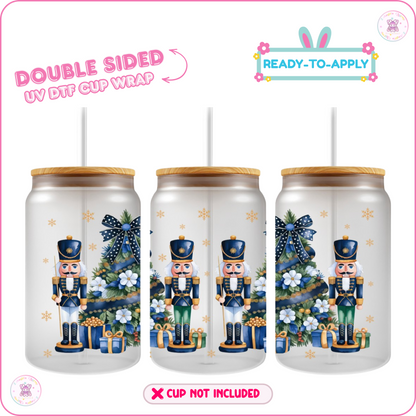Royal Nutcracker Christmas – 16oz. UV DTF Cup Wrap Collections 💕 Double Sided