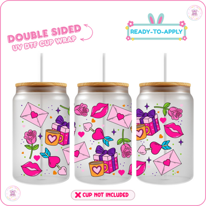 💌Sealed With Love – 16oz. UV DTF Cup Wrap 💕 Double Sided