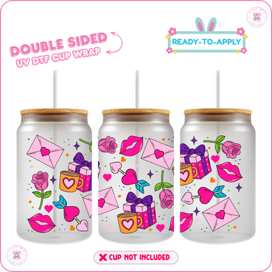 💌Sealed With Love – 16oz. UV DTF Cup Wrap 💕 Double Sided