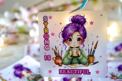 Strong is Beautiful Vinyl Clear Sticker