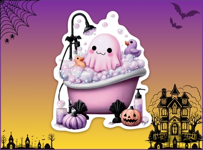 Boo Bubble Bath Time Vinyl Sticker