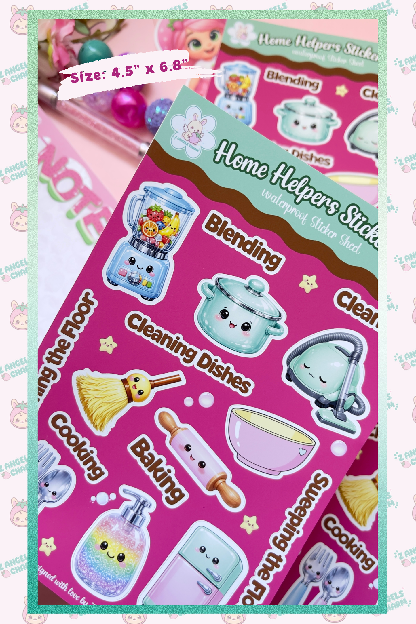 Home Helpers waterproof Sticker Sheet