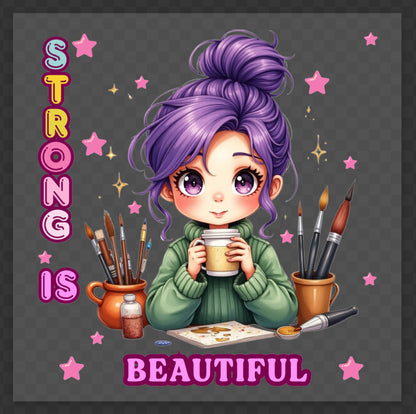 Strong is Beautiful Vinyl Clear Sticker