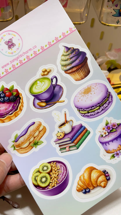 🌸 Purple Dessert Sticker Sheets