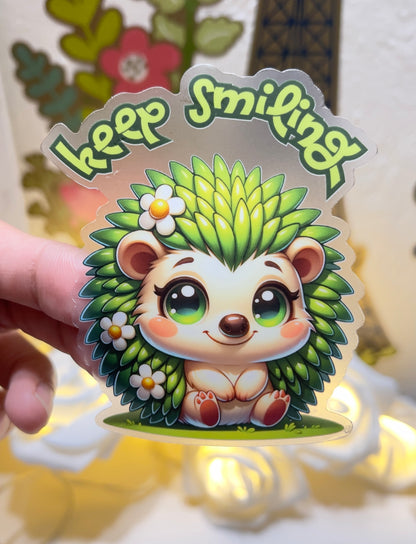 Keep Smiling Clear Vinyl Stickers