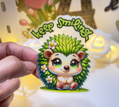 Keep Smiling Clear Vinyl Stickers