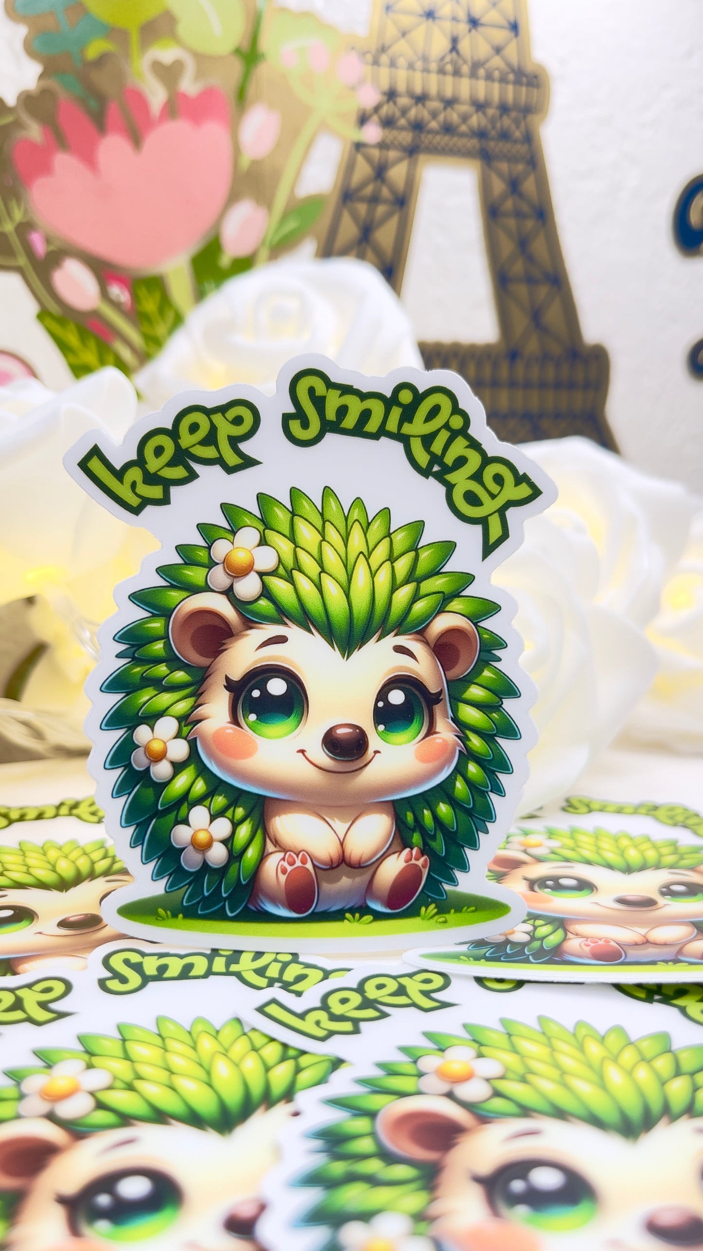 Keep Smiling Clear Vinyl Stickers