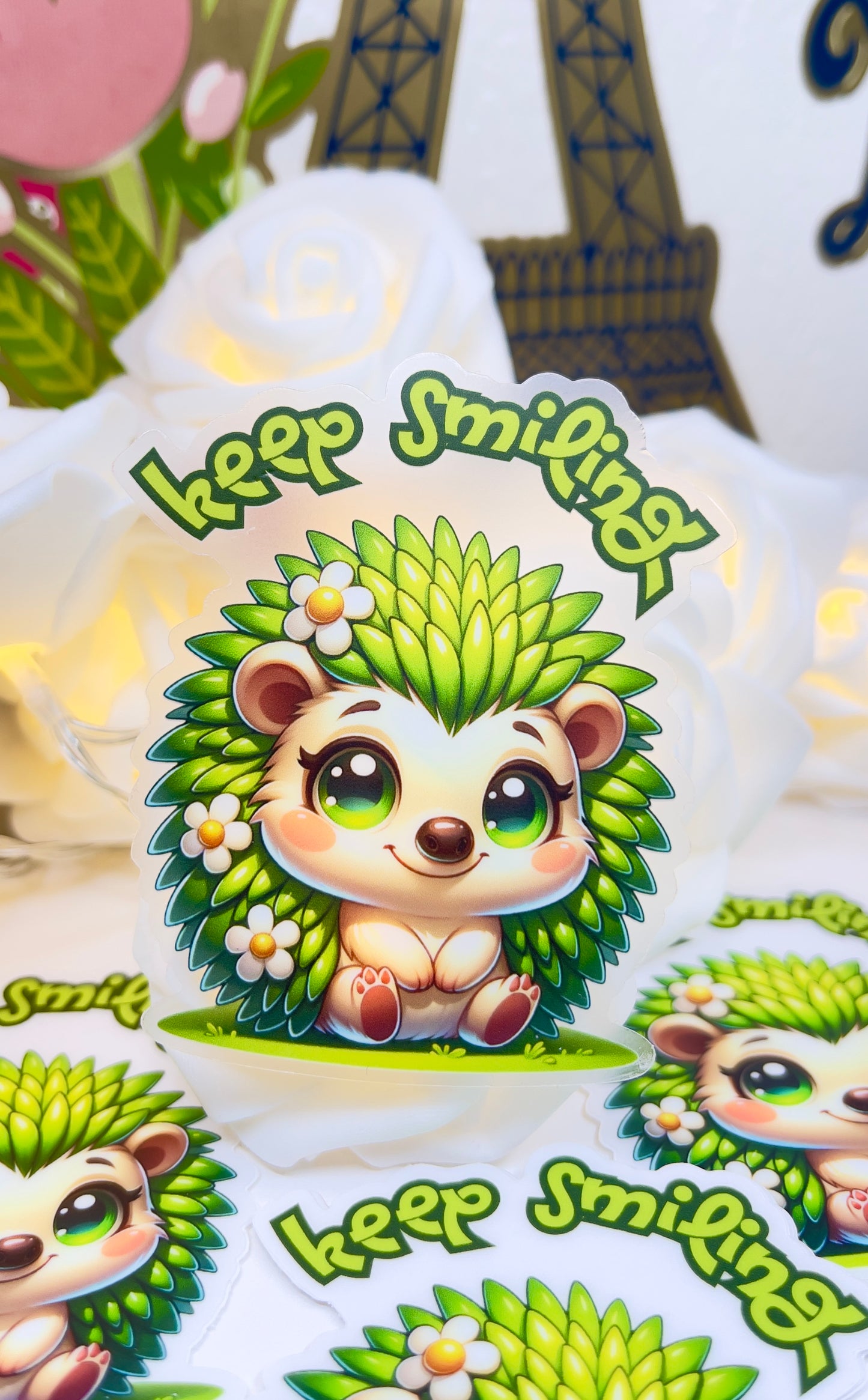Keep Smiling Clear Vinyl Stickers