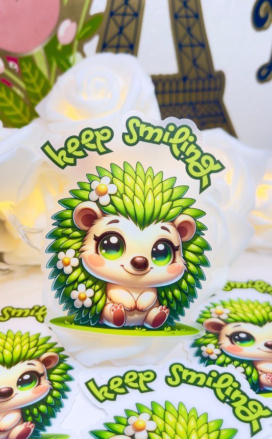 Keep Smiling Clear Vinyl Stickers