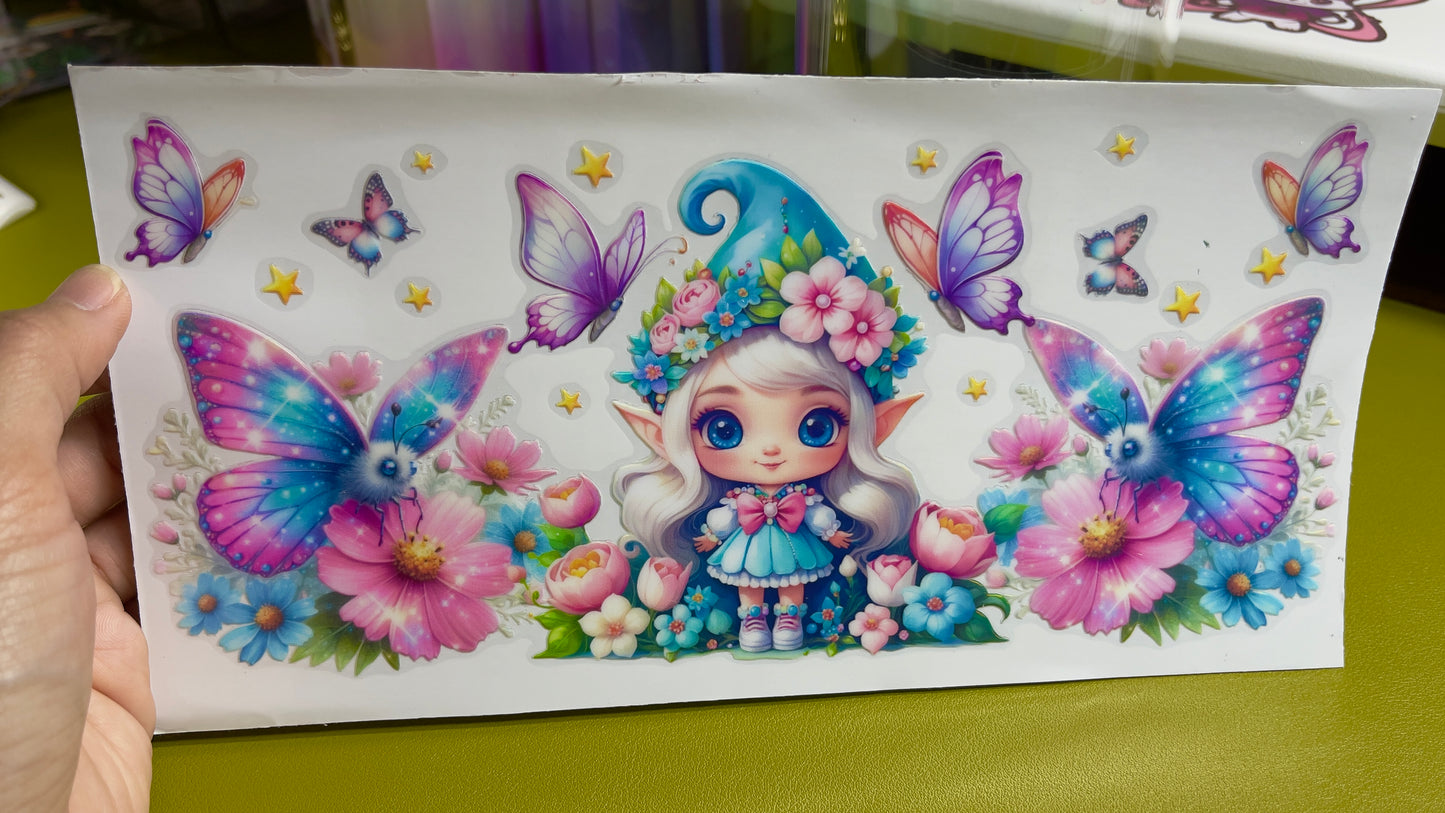 Butterfly Fairy UV DTF Transfer Cup Wrap (16oz)