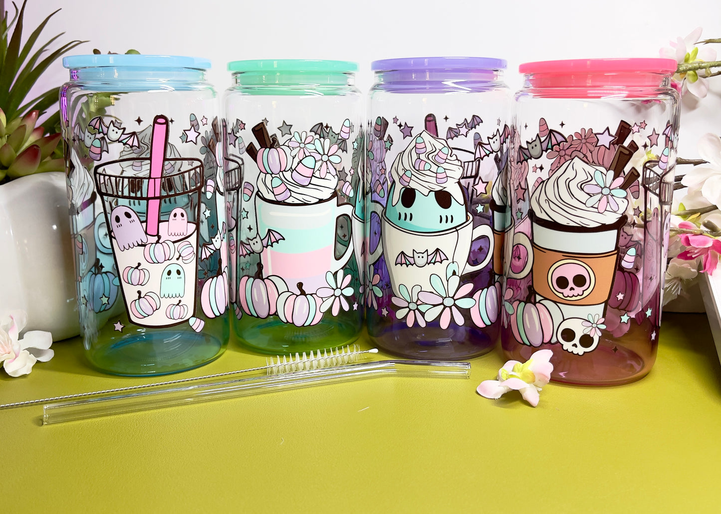 Spooky Sweet Treats Glass Can👻