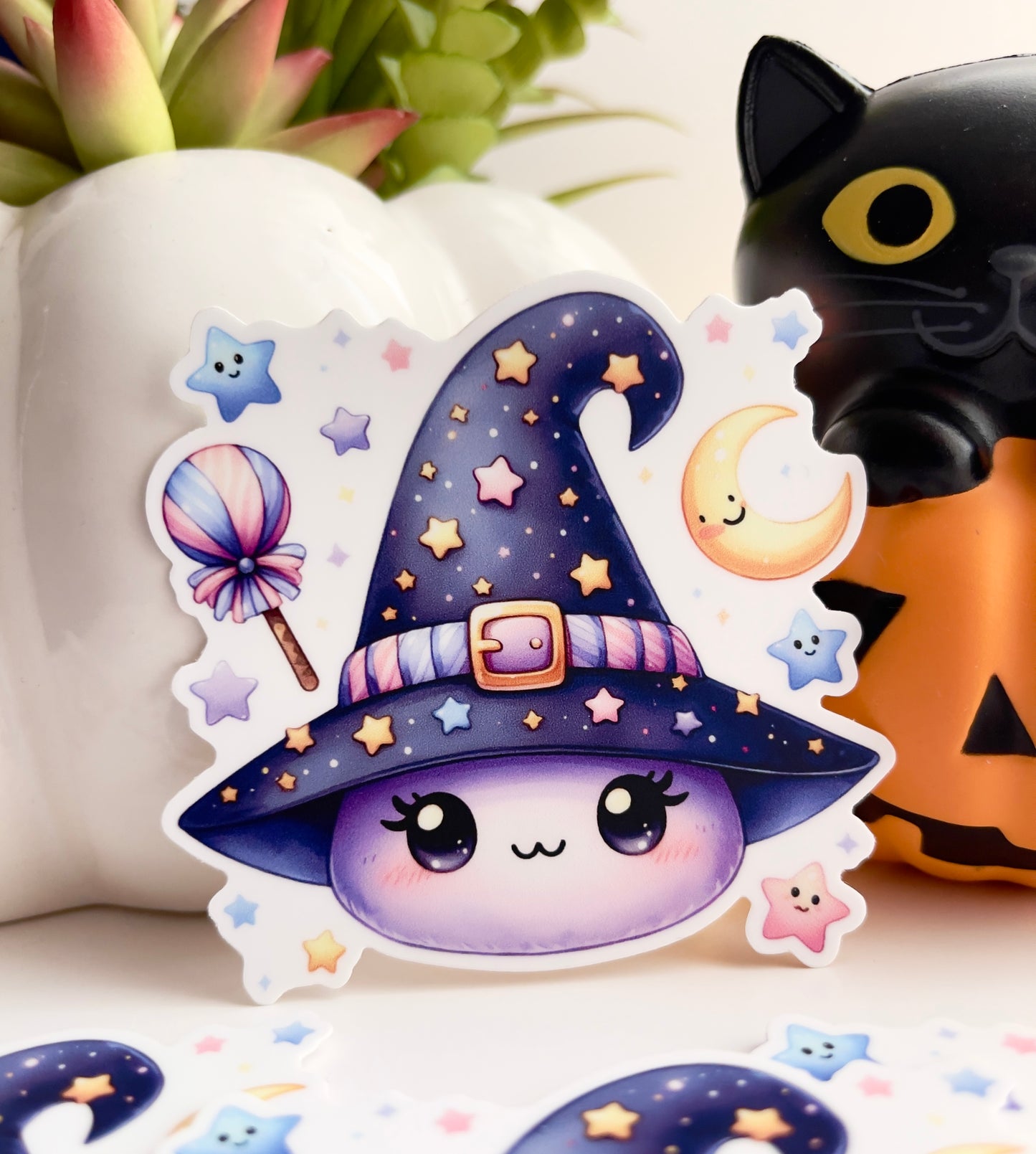 Starry Witch Hat Cutie Vinyl Sticker