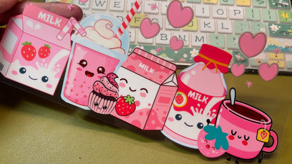 Pink Milk Drink – 16oz. UV DTF Cup Wrap Collections 💕 Double Side