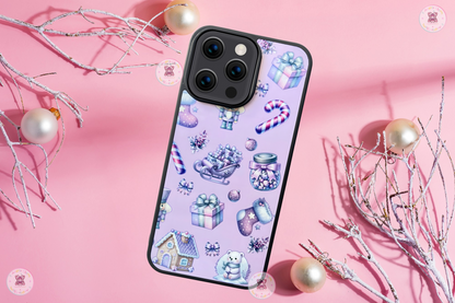 🎄 Pastel Purple Christmas iPhone Case Collection 🌸