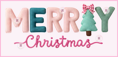 Cute Crochet-Style Merry Christmas Holiday🌷 DTF Transfers