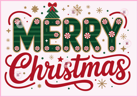 Merry Christmas 🌷 DTF Transfers (ONE SIZE)